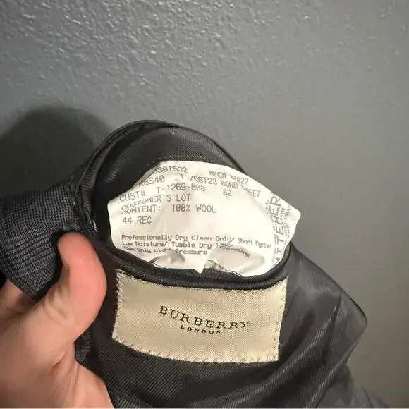 Burberry London Plaid Sports Coat 100% Wool Size 44